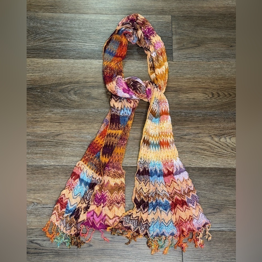 Women's Multicolor Scarf - 100% Viscose, Made in India